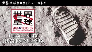 【11月24日(水)夕方5時30分】世界卓球2021ヒューストン 11月23日(火・祝)開幕！