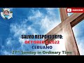 Salmo Responsoryo:October 2, 2022-CEBUANO/KON KARUN MAKADUNGOG KAMO SA IYANG TINGOG, AYAW PATIG-AHA