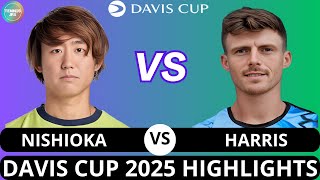 Yoshihito Nishioka 西岡良仁 vs Billy Harris | Davis Cup 2025 | Highlights