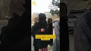 Women Students Seen Crying Outside Afghan Varsities Over Taliban Ban | The Quint