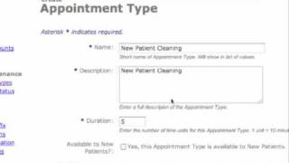 Creating Appointment Types