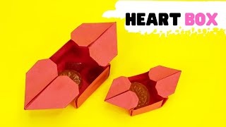 How to make an origami HEART BOX [easy origami]