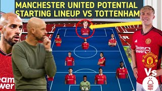 🚨 Manchester United Potential Starting Lineup,Højlund start today Vs Nottingham