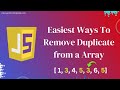 JS Interview Question: Remove Duplicates from an Array - 4 Ways with Examples #javascript