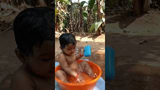 #ഒരു കുളി scene കണ്ടാല്ലോ🥰#Bath time#shorts#shortsfeed#short|anvi's world|