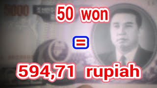 TERJAWAB! 50 won berapa rupiah