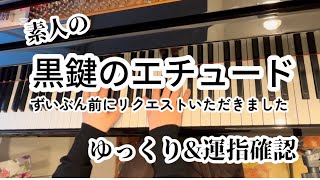 黒鍵のエチュード　ゆっくり練習\u0026運指確認