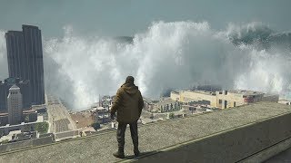 GTA 5 - MEGA Tsunami FLOODS Los Santos!