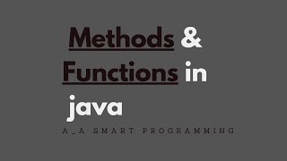 Methods and functions in java (#Hindi-#Urdu)