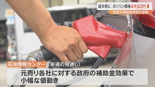 県内のガソリン価格　お盆を前に3週ぶり値上がりも去年より3円ダウン