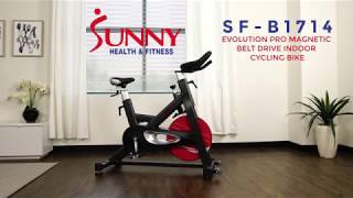 Sunny Health & Fitness SF-B1714 Evolution Pro Magnetic Belt Drive Bike
