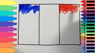 How to Draw France Flag - Drawing the French Flag - Art colors for kids | Tanimated Toys
