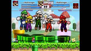 MUGEN Mario Bros x4 against some cheap characters