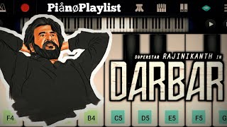 Darbar Thalaivar Theme Song (Drums & Piano Cover) | WalkBand Tamil Songs Mass BGM Piano