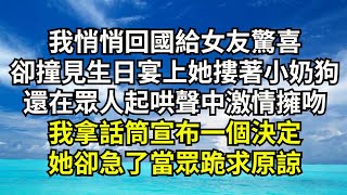 我悄悄回國給女友驚喜，卻撞見生日宴上她摟著小奶狗，還在眾人起哄聲中激情擁吻，我拿話筒宣佈一個決定，她卻急了當眾跪求原諒【清風與你】#深夜淺讀 #花開富貴#一口氣看完#小說