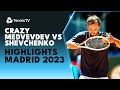 CRAZY Medvedev vs Shevchenko Highlights | Madrid 2023