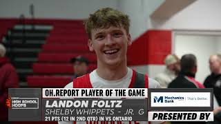 MVP: Shelby's Landon Foltz vs Ontario