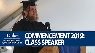 Nicholas School Commencement 2019: Class Speaker