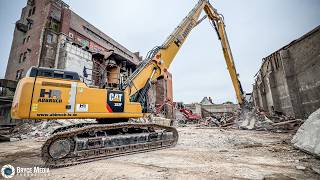 Großer Abriss - BIG demolition - CATERPILLAR Excavator CAT 352F Longfront- backhoe Excavator videos