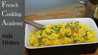 Golden Rice recipe - Coriander and Fried onions - How to cook pilau - how to video