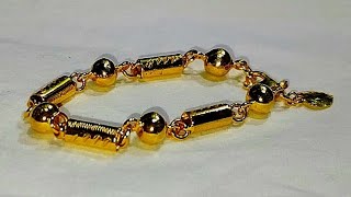 gelang emas 24k.model bola-bola bambu.ukuran 14 cm,,,