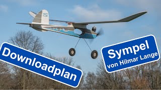 Sympel, a download plan model by Hilmar Lange - built from Depron - article in FlugModell 3/2025