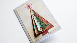 How to make : Greeting Card Christmas Tree  | Kartka Świąteczna Boże Narodzenie - Mishellka #415 DIY