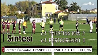 Sintesi Serie C c.f.Triestina 2-c.f. Portogruaro 0   08.11.2020  V.Vicentina UD