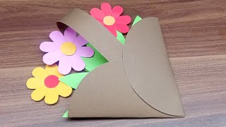 DIY Craft ideas with colour paper flowers | Paper Flower Making