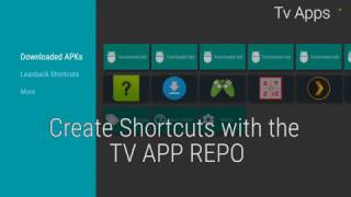 Generate Leanback Shortcuts with the TV App Repo