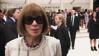 Burberry Spring/Summer 2013 ft Anna Wintour, Harry Styles, Christopher Bailey | London FW| FashionTV