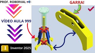 Aula 999 - Modelamento da Garra no Autodesk Inventor 2025