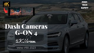 Volvo V90 2023 - G-ON 4 DashCams: Your 24/7 Guardian with 4K Ultra HD Clarity!