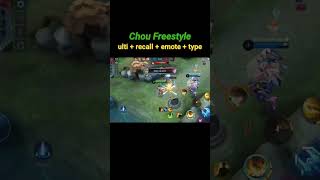 Chou Freestyle Ulti + Recall + emote + type MLBB