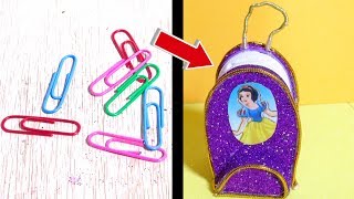 DIY Miniature Snow White School Supplies ~ Backpack, Notebook, Dollhouse