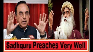 Subramaniam swami  shuts up  jourmalist on false allegation against Sadhguru