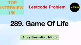 Game Of Life (Leetcode problem)