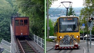 Steep Hill Railways in Stuttgart Germany (1990s S-VHS video)