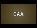 caa meaning