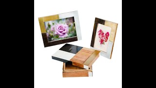 Stylish Photo Frames With Jewelry Box Combo In Brass , Marble and Wood