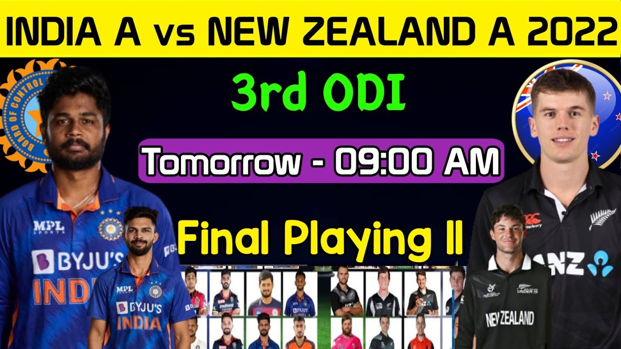 New Zealand A Tour Of India A 3rd ODI 2022 | India A Vs New Zealand A ...