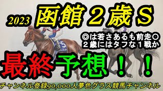 【最終予想】2023函館2歳ステークス！雨が降ってタフ馬場！？◎は若い馬だが地力は高そう！