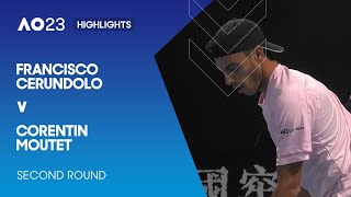 Francisco Cerundolo v Corentin Moutet Highlights | Australian Open 2023 Second Round