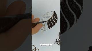 How to make Leaf 🌿🌹with henna | henna Leaf tutorial