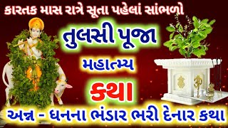 કારતક માસ રાત્રે સૂતા પહેલાં સાંભળો તુલસી પૂજા મહાત્મ્ય અન્ન-ધનના ભંડાર ભરનાર કથા ! Tulsi Puja Katha