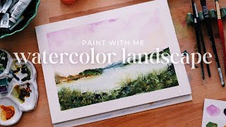 ⛰️ BAOHONG Artist Watercolor Paper Demo - 🌳 Paint an Atmospheric Landscape With Me