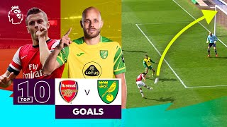 10 AMAZING Arsenal vs Norwich City goals | Premier League | Jack Wilshere & Teemu Pukki