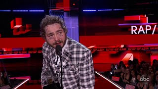 Post Malone Wins Favorite Album - Rap/Hip-Hop at the 2019 AMAs - The American Music Awards