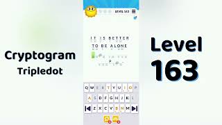 Cryptogram Tripledo Level 163 Solutions 🧩 | Logic Puzzle Game | Mini Boss