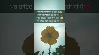 ਬਹਾਂਨਾ ਲੱਭਦੇ ਸੀ ਉਹ ਮੈਨੂੰ ਛੱਡਣ ਦਾ,🥺#shayari #sadshayari #shorts #ytshorts #shortsfeed #trending #sad